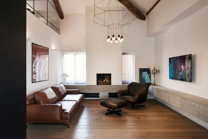 Römisches Penthouse mit Beleuchtung von Vibia