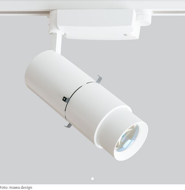 LED track spotlight for light accents in museum lighting